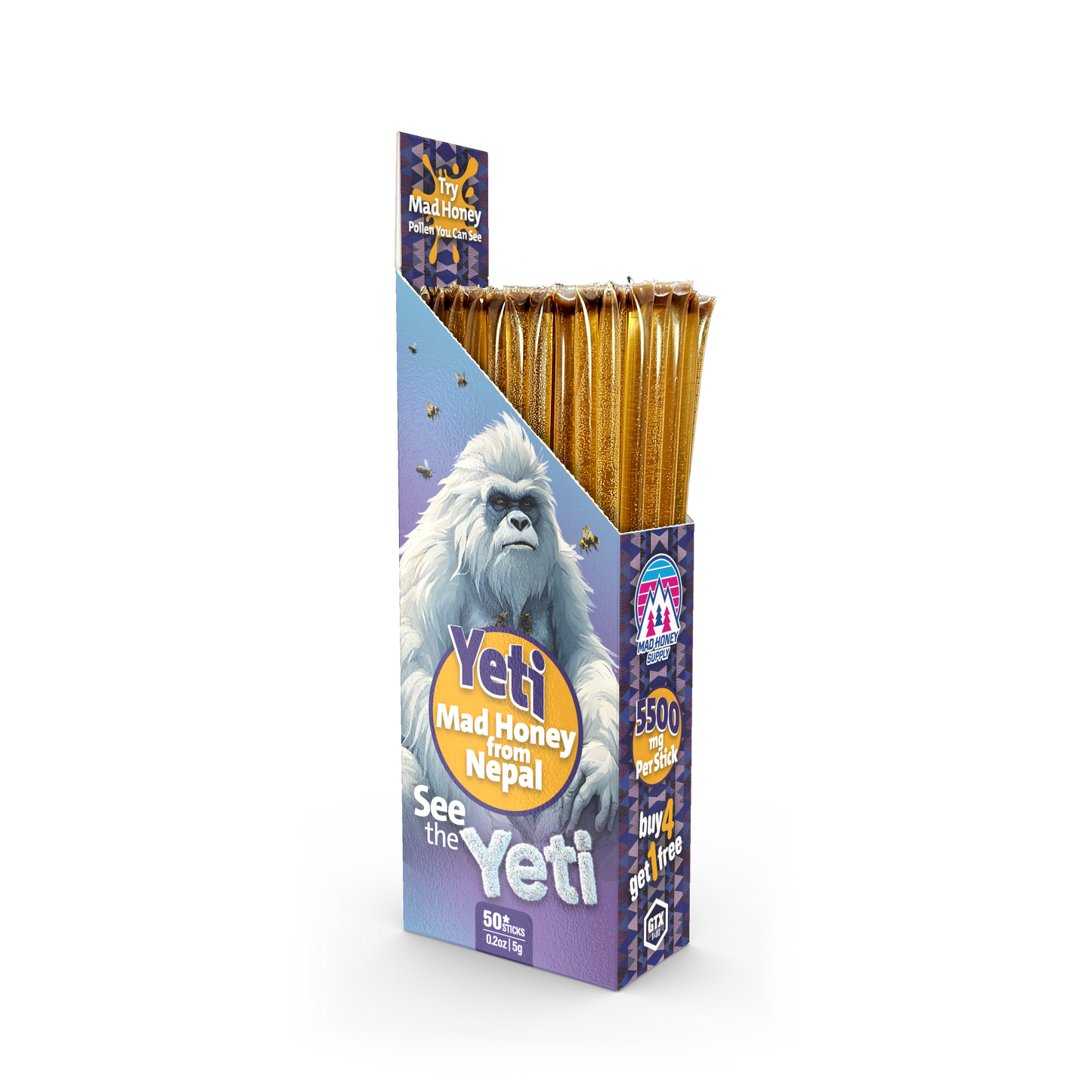 Yeti Mad Honey from Nepal 50 Count Box 275g